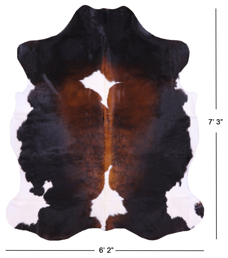 Organic Natural Hair-On Cowhide Area Rug 7' 3" X 6' 2" C1572