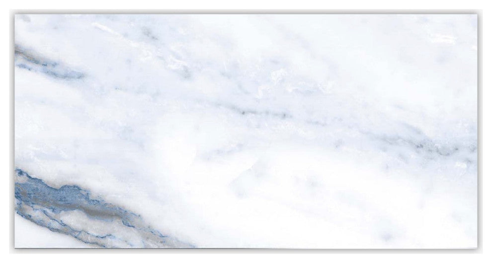 Calacatta Bluette Glossy 12x24 Porcelain Tile