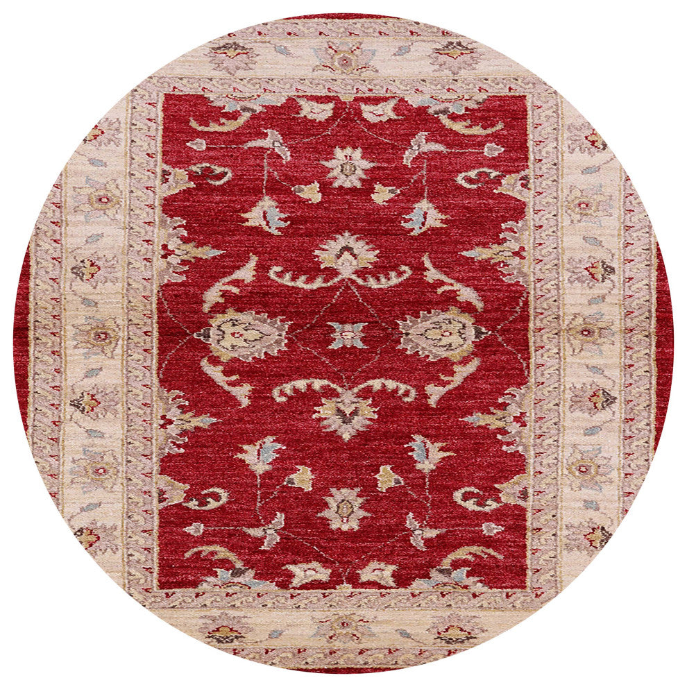 Ahgly Company Indoor Round Mid-Century Modern Area Rugs, 5' Round