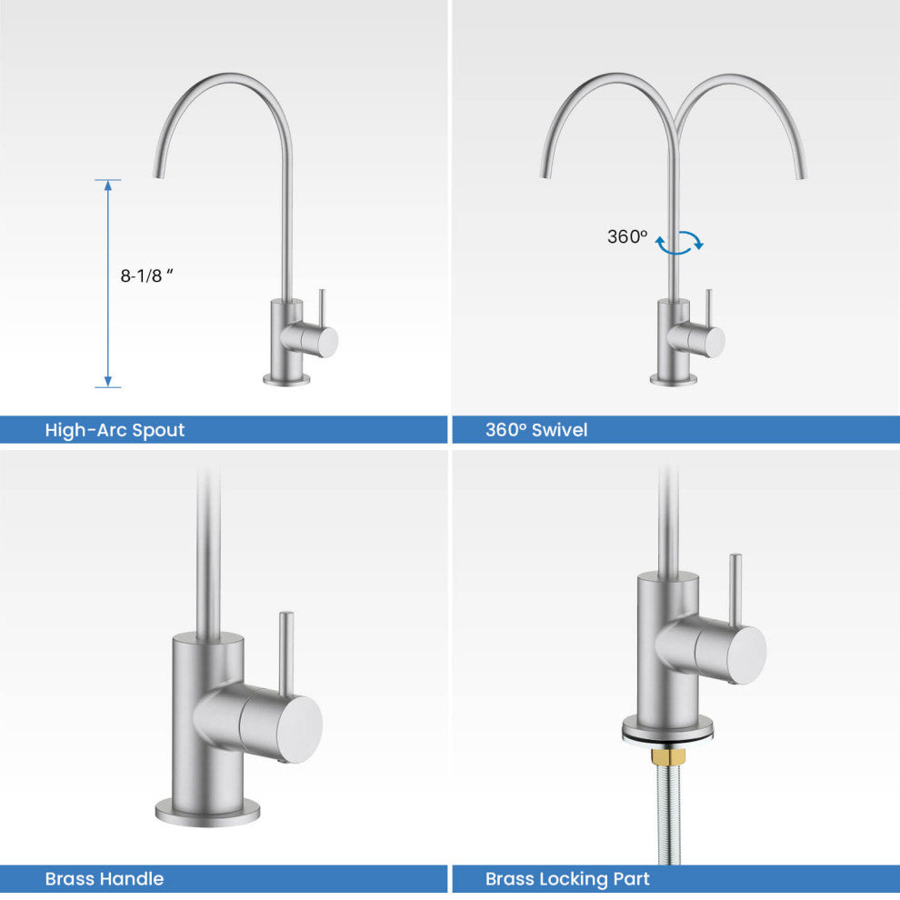 Circular Water Filtration Faucet, Brushed Nickel