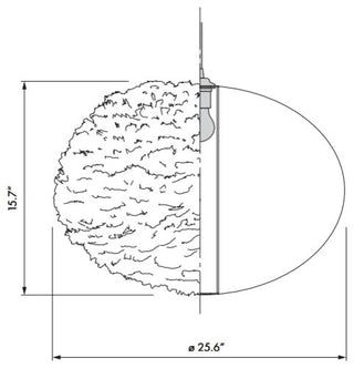 Eos Large Plug-In Pendant, White/Gray