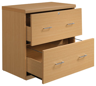 Alpine 2-Drawer Lateral File With Lockdowel Fastening System, Natural Finish