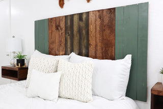 Handcrafted Headboard, Hanger Style, Forest Path Mix, Full