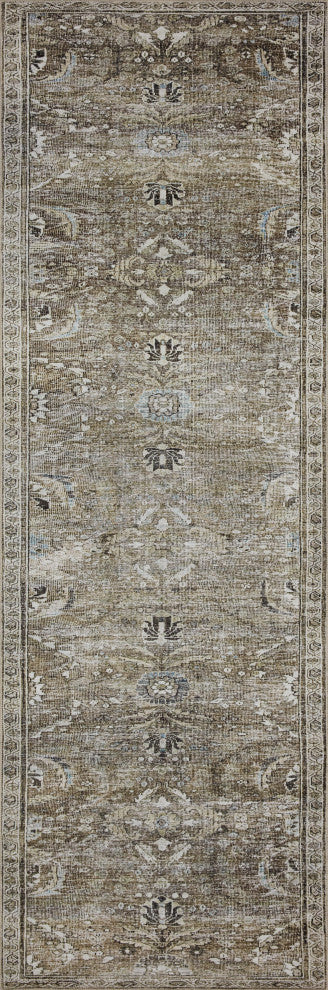 Layla Lay-13 Antique/Moss Printed Area Rug by Loloi II, 2'x5'
