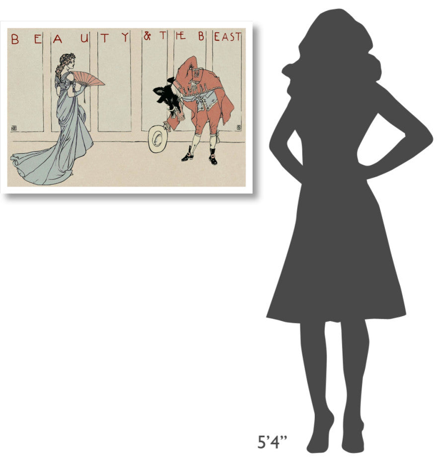 "Beauty and the Beast - The Bow" Digital Paper Print by Walter Crane, 38"x26"