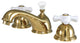 Kingston Brass Widespread Bathroom Faucet With Brass Pop-Up, Polished Brass