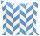 Zigzag Jag Geometric Print Outdoor Pillow, Brighter Sky, 20"x20"