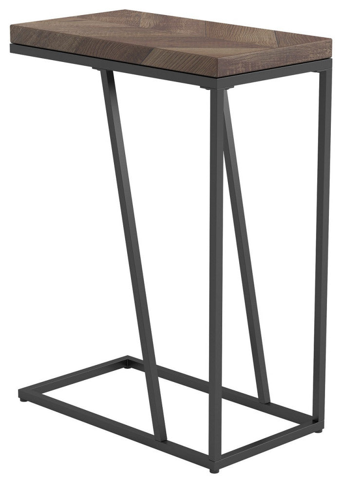 Rectangular Accent Table, Rustic Tobacco and Sandy Black