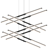 Sonneman 2804 Tik-Tak 47-1/2"W LED Four Tier Linear Chandelier - Satin Black
