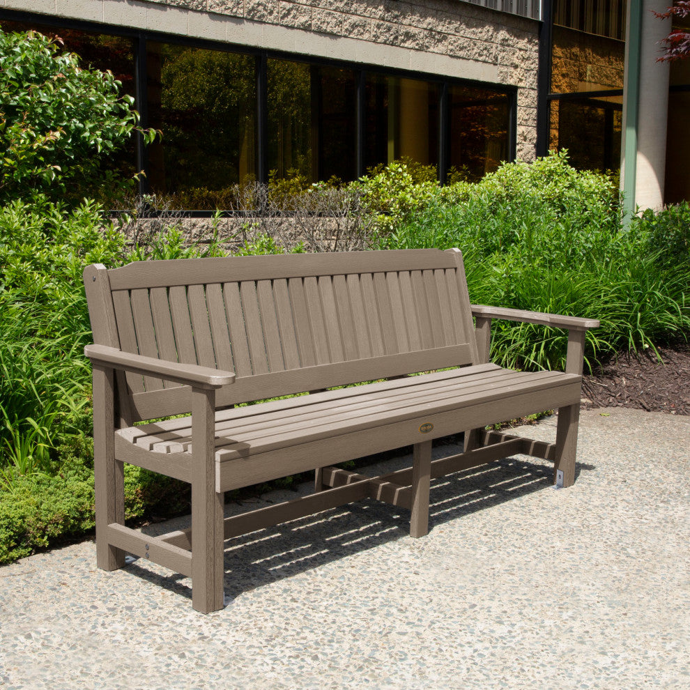 The Sequoia Professional Commercial Grade Exeter 6' Garden Bench, Woodland Brown