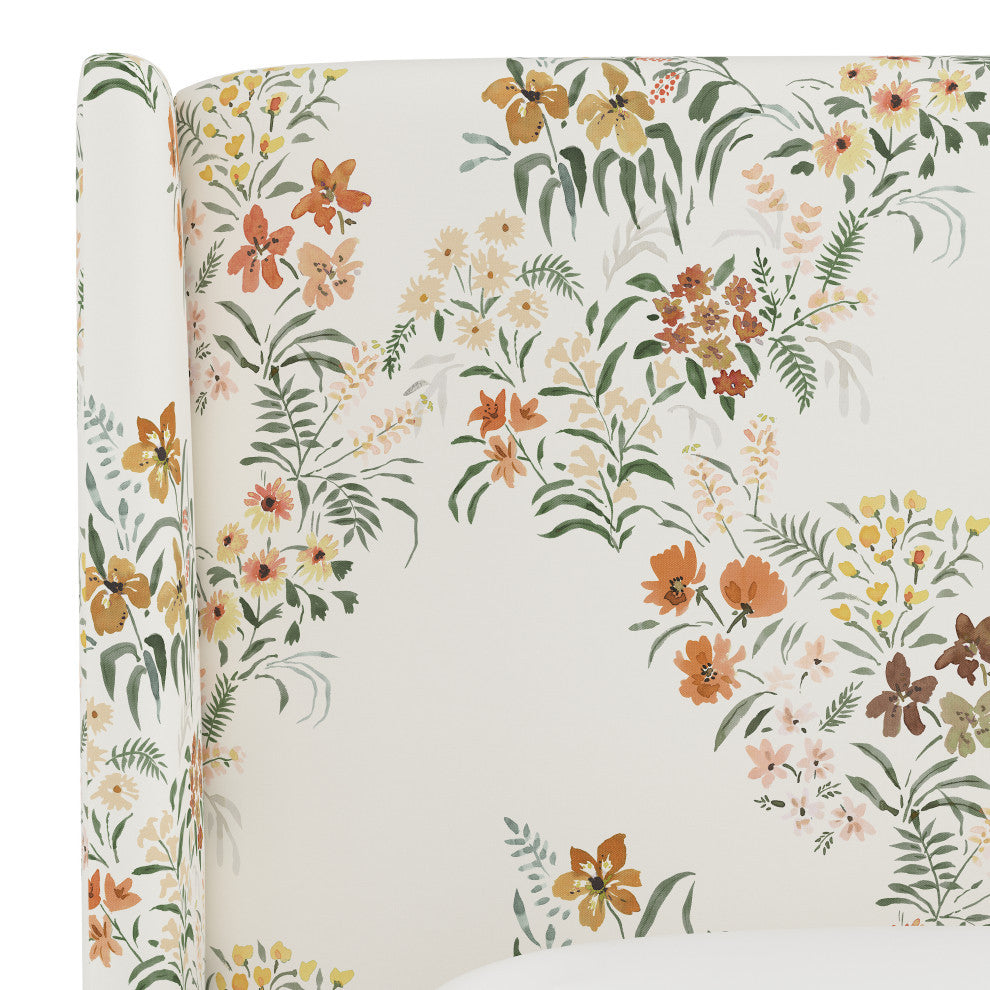 California King Wingback Headboard, Lucinda Floral Harvest