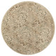 8' Ivory and Light Green Round Area Rug