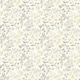 Tarragon Grey Dainty Meadow Wallpaper Sample