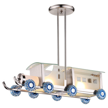 Children''s Train Light Fixture With Adjustable Pipe
