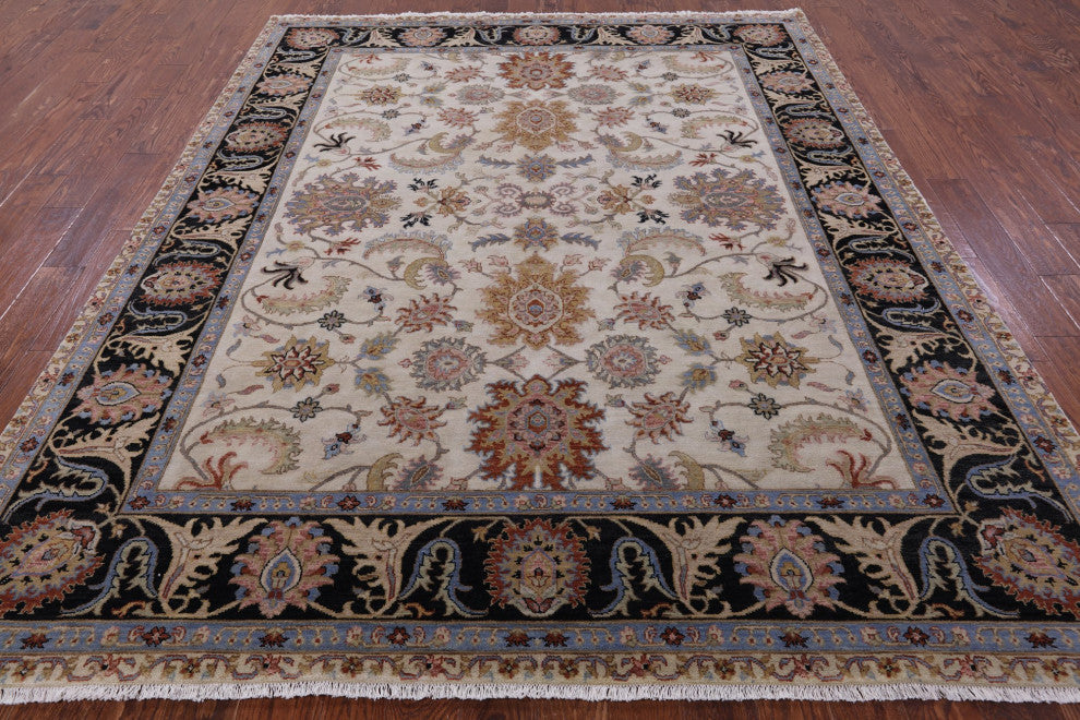 7' 11" X 9' 10" Persian Tabriz Hand Knotted Wool Rug Q9019
