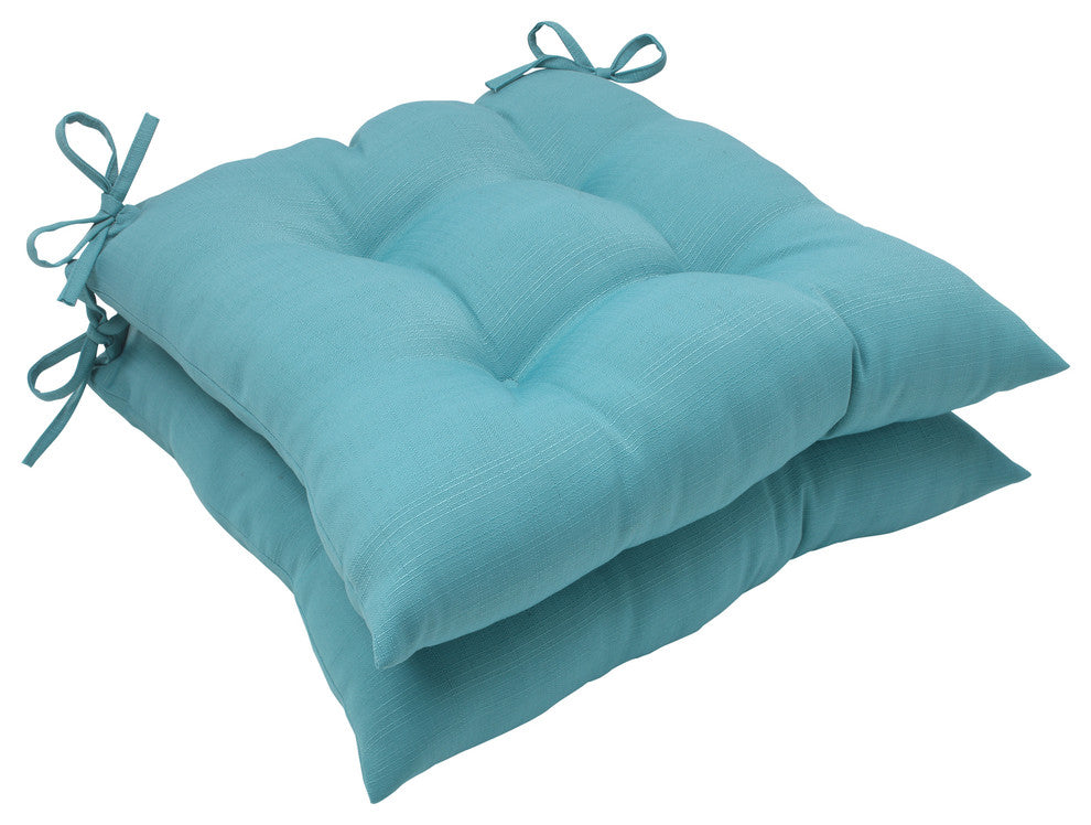 Forsyth Wrought Iron Seat Cushion, Set of 2, Turquoise