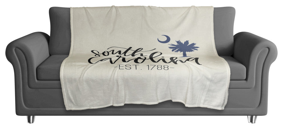 South Carolina Established 50x60 Coral Fleece Blanket