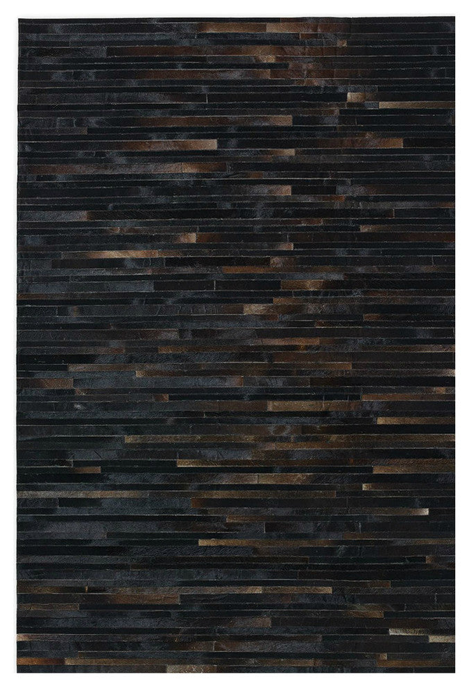 Cowhide Patchwork Rug, Miotaur, Umber, 9' X 12'