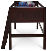 Camaflexi Twin, Low Loft Bed, Panel Headboard, Cappuccino