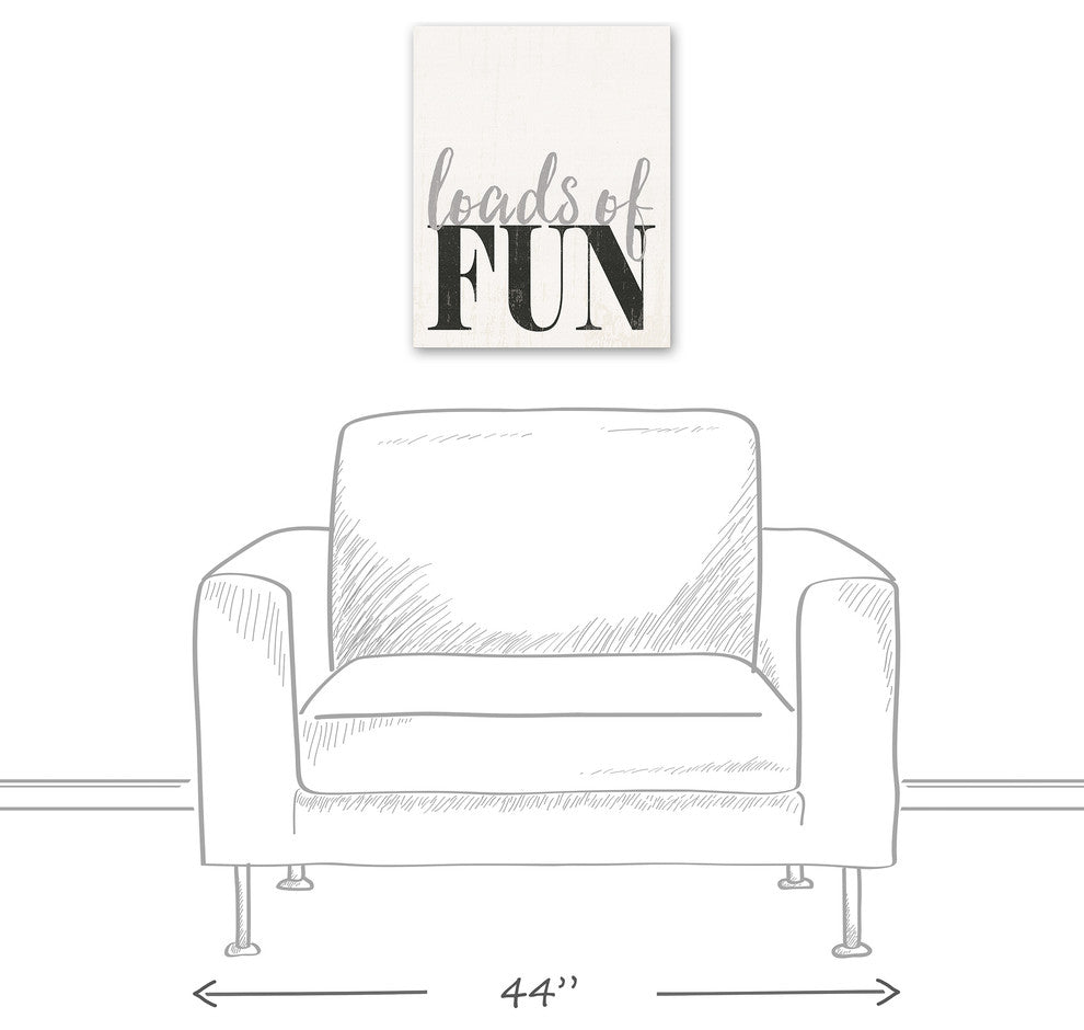 Loads of Fun Laundry Room Wall Art, 16"x20", Canvas