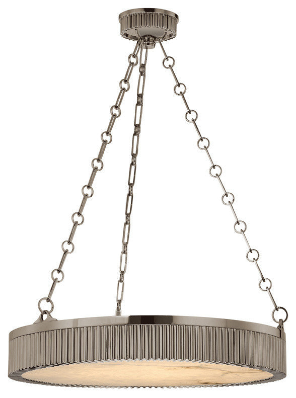 Lynden, 22-inch Pendant, Antique Nickel Finish, Alabaster Diffuser