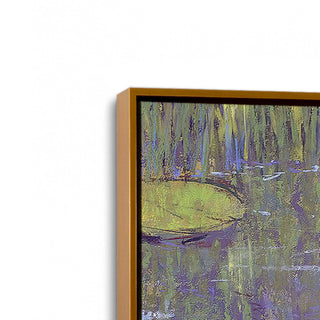 "Game of Shadows" - A Reflective Pond's Serene Art Canvas