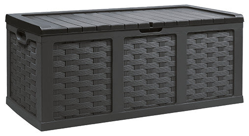 Starplast 153 Gallon Plastic Deck Box, Black