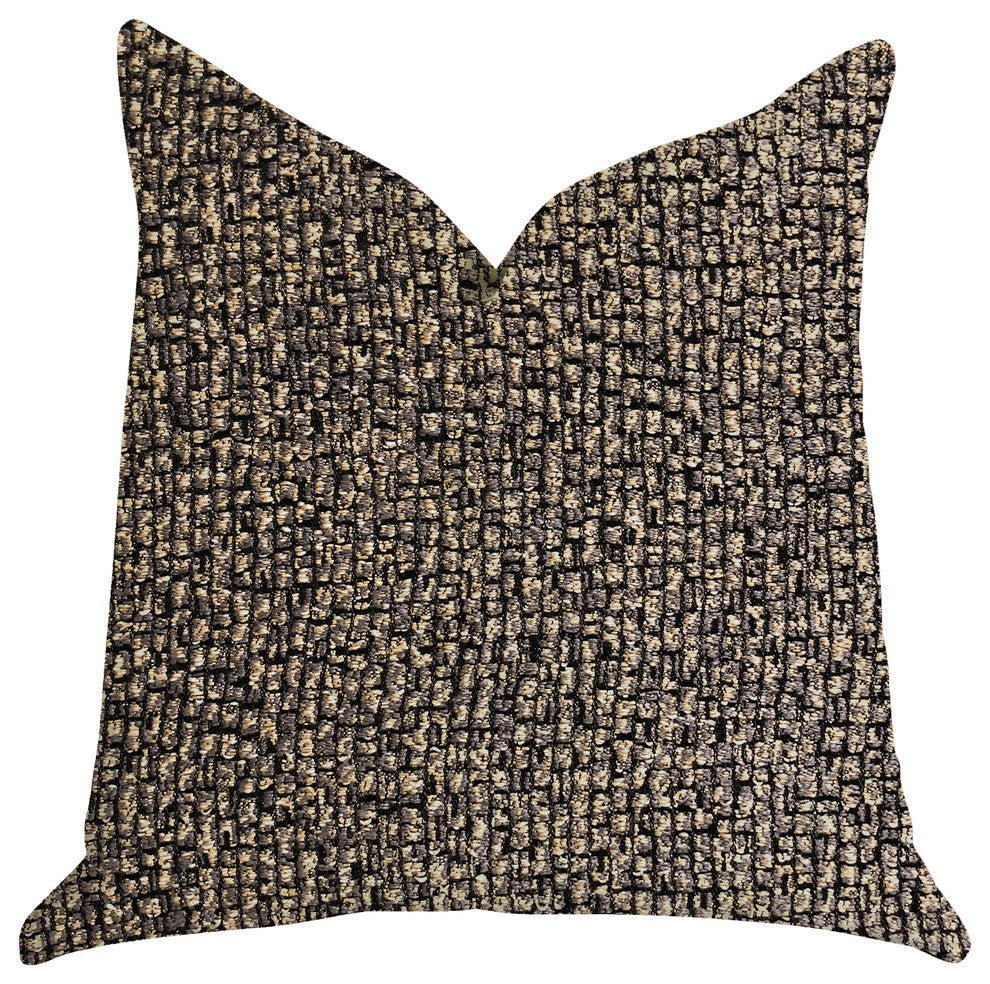 Chameleon Bronze and Gold Tone Luxury Throw Pillow, 22"x22"