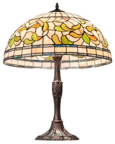 Meyda Lighting 232800 26" High Tiffany Turning Leaf Table Lamp