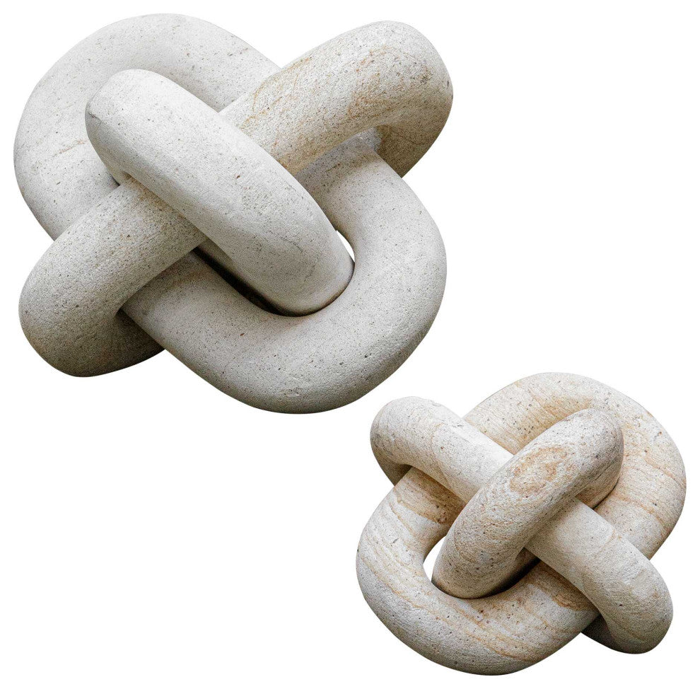 Uttermost Limestone Link Sculptures Set of 2