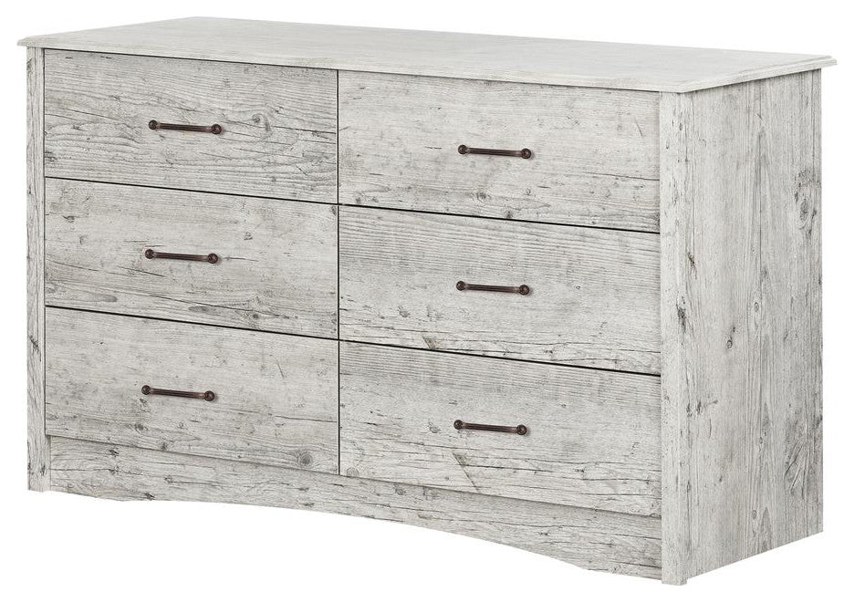 Helson 6-Drawer Double Dresser, Seaside Pine