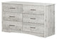 Helson 6-Drawer Double Dresser, Seaside Pine