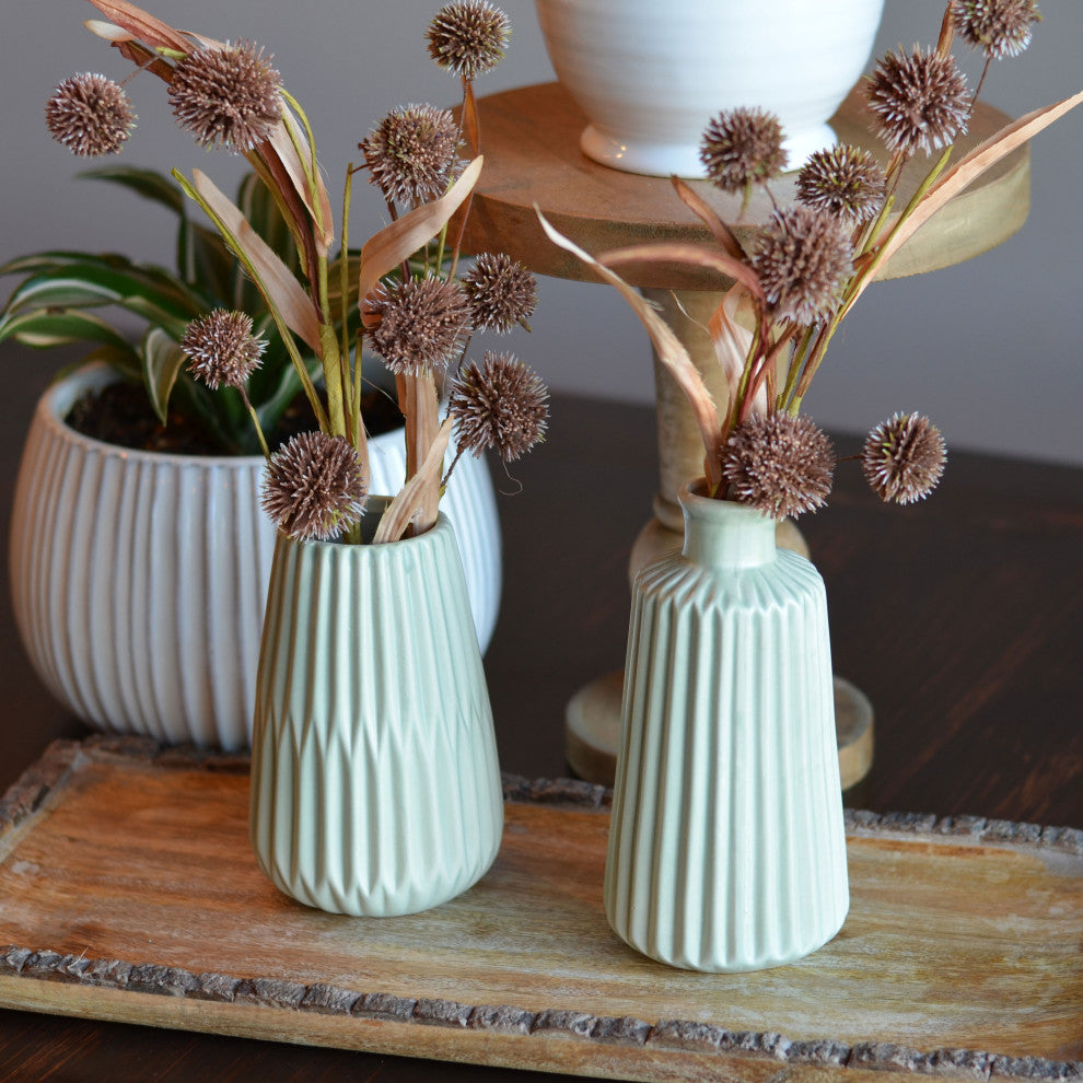2 Piece Geometric Vase Set, 7"