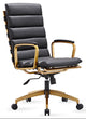 LUXMOD Gold Office Computer Desk Chair Ergonomic Executive Chair, Gold Black