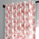 Artemis Printed Cotton Curtain Single Panel, Artemis Rust, 50wx108l