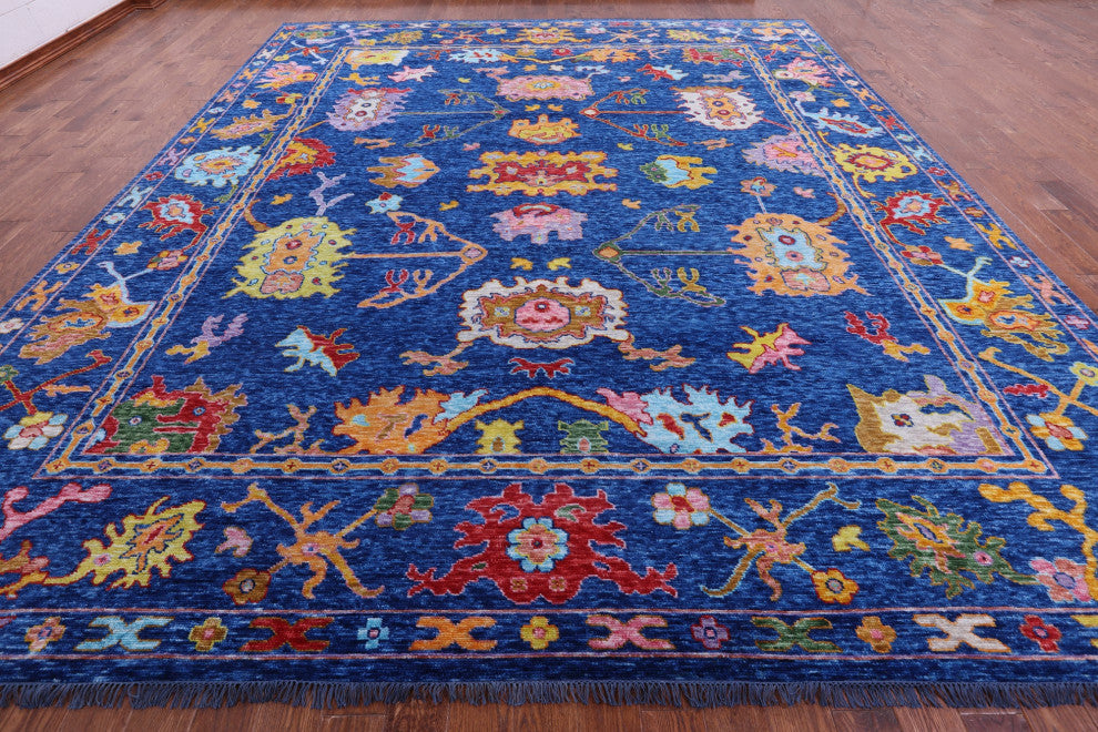 Handmade Turkish Oushak Wool Rug 12' 4" X 14' 8" - Q14770