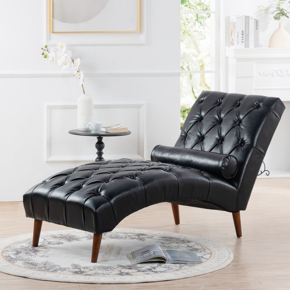 TATEUS PU Leather Upholstered Chaise Lounge