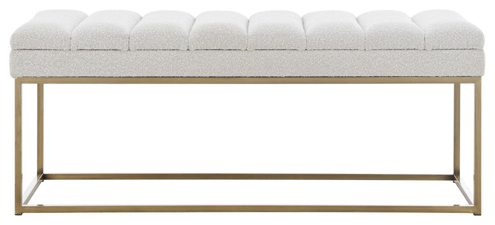 Darius Bench, Boucle Beige, Fabric