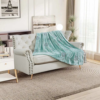 Sequin Embroidered Throw Blanket, Harbor Grey