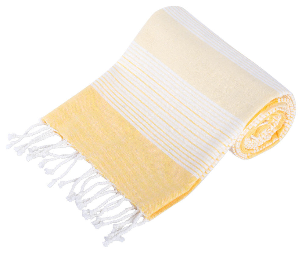 Yellow Stripe Fouta Towel