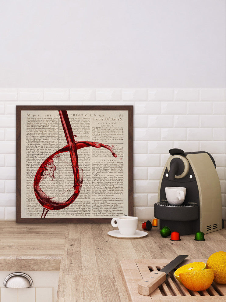 "Merlot" Framed Painting Print, 24"x24"