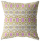 18 Yellow Lavender Geofloral Suede Throw Pillow