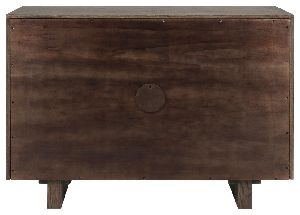 Roya 82" Oak Wood 3-Door Sideboard Buffet, Toasted Brown, 2-Door