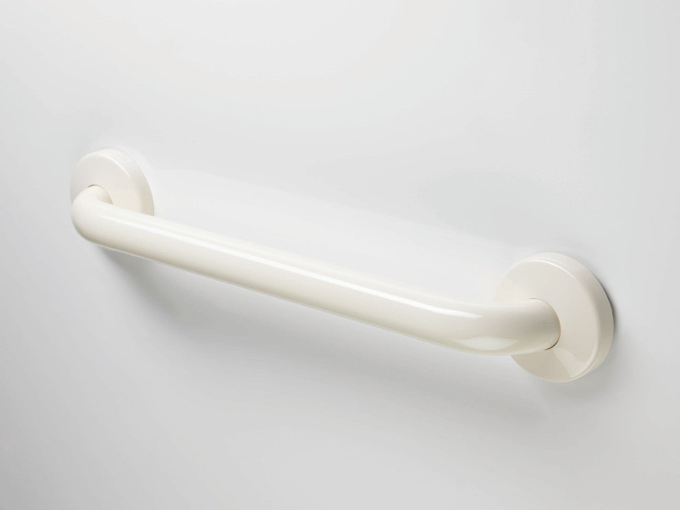 32 Inch Grab Bar With Safety Grip, Wall Mount Coated Grab Bar, Biscuit