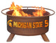 Customizable NCAA Logo Fire Pit, Rust Patina, Michigan State