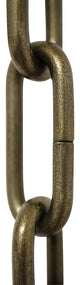 RCH Hardware Steel Standard Link Chandelier Chain, 2 Sizes, Antique Brass, U45