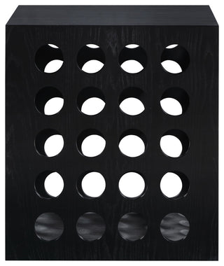 Kinsley Oak Veneer End Table, Black