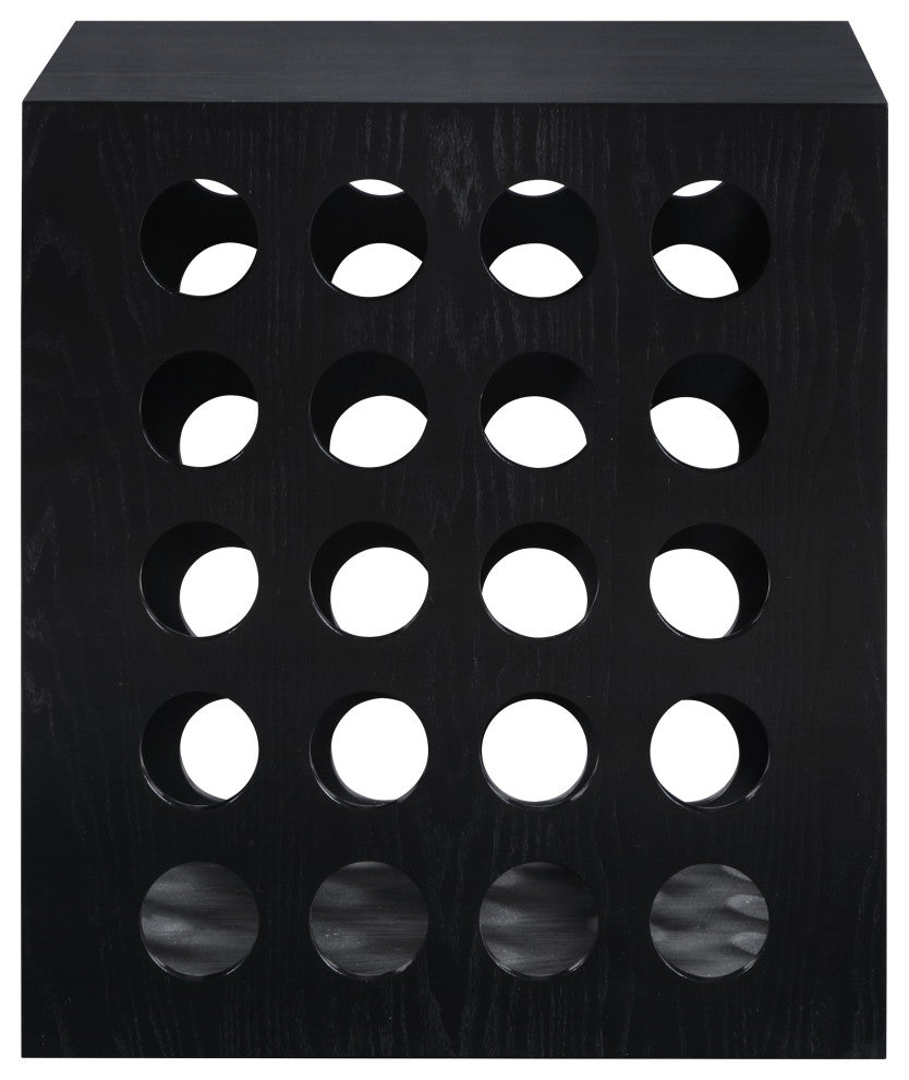 Kinsley Oak Veneer End Table, Black