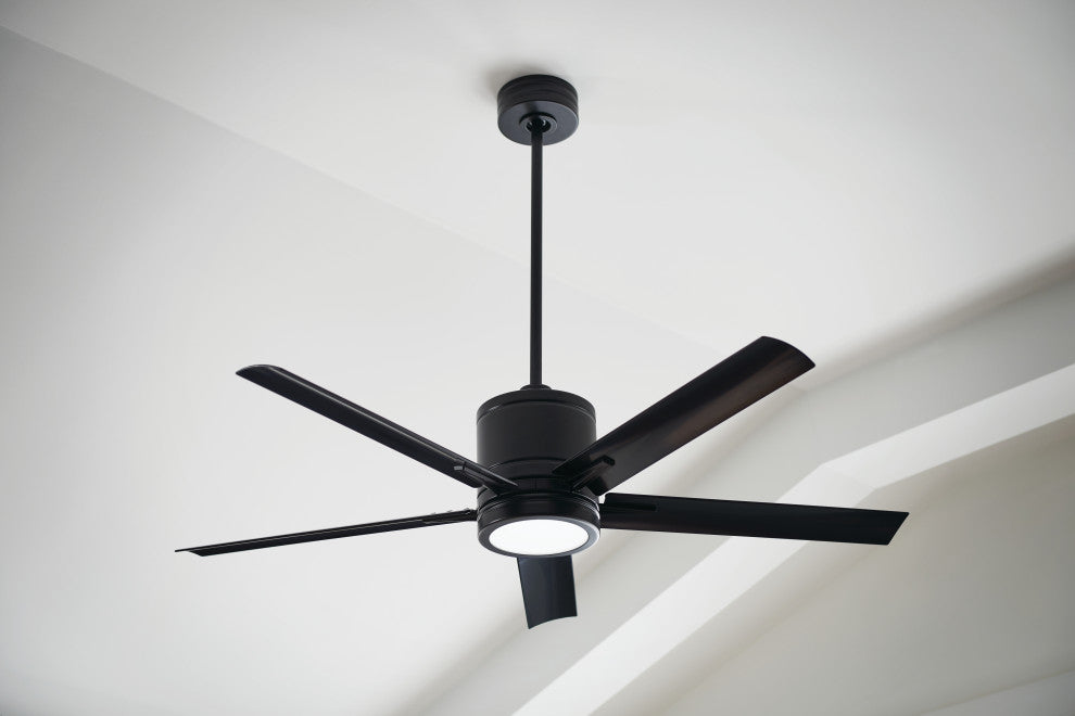 Hinkley Vail 52" LED Indoor/Outdoor Ceiling Fan, Matte Black