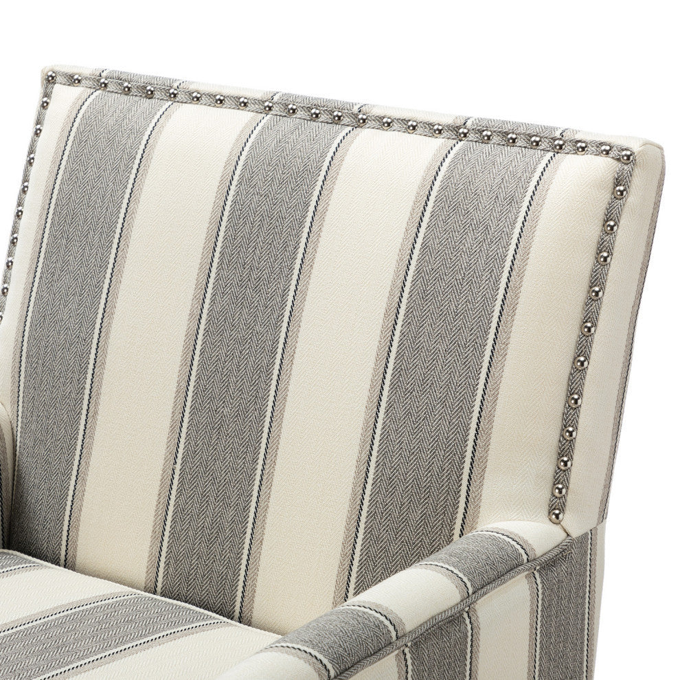 Herrera Classic Armchair With Pattern, Gray
